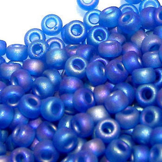 8/0 MIYUKI - rocalla - Matte Trasp. Capri Blue AB - 1gr. 149FR  - Miyukilandia