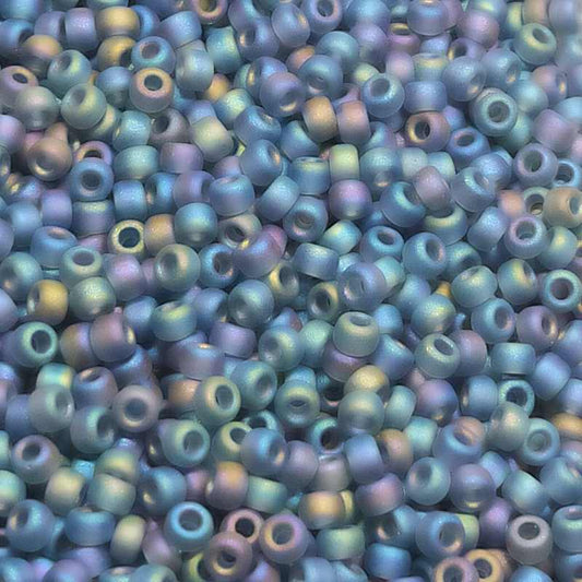 8/0 MIYUKI - rocalla - Matte Trasparent Grey AB - 1gr.  - Miyukilandia