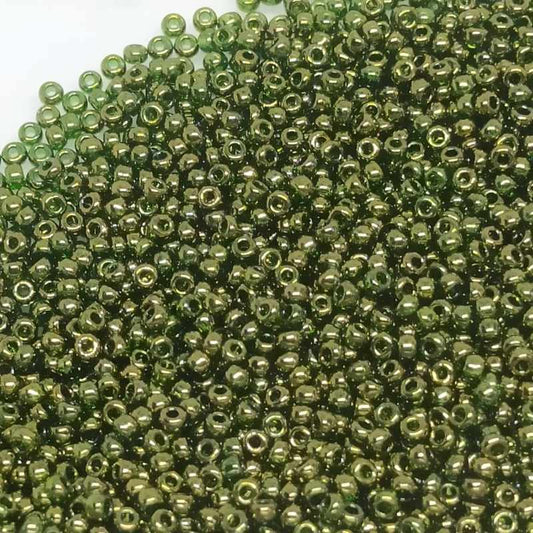 8/0 MIYUKI - rocalla - Olivine Gold Luster - 1gr.  - Miyukilandia