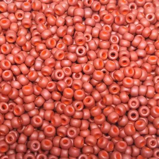 8/0 MIYUKI - rocalla - Opaque Matte Dark Terracotta - 1gr.  - Miyukilandia