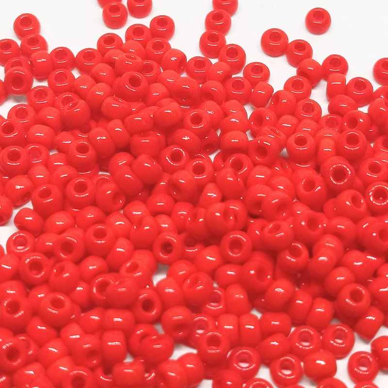 8/0 MIYUKI rocalla 407 - Opaque Vermilion Red 1gr.  - Miyukilandia