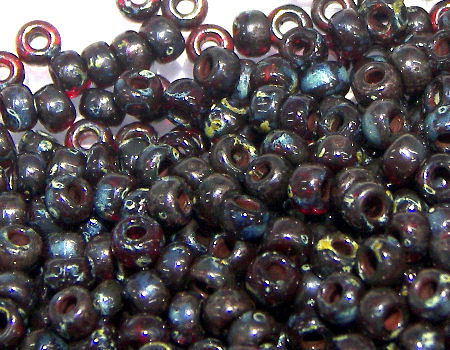 8/0 MIYUKI - rocalla - Picasso Granet Trasparent 1gr - 4504  - Miyukilandia