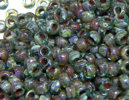 8/0 MIYUKI - rocalla - Picasso Olivine Trasparent - 1gr - 4506  - Miyukilandia