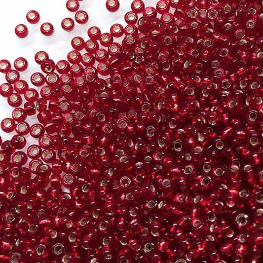 8/0 MIYUKI - rocalla - Ruby Silver Lined - 1gr.  - Miyukilandia