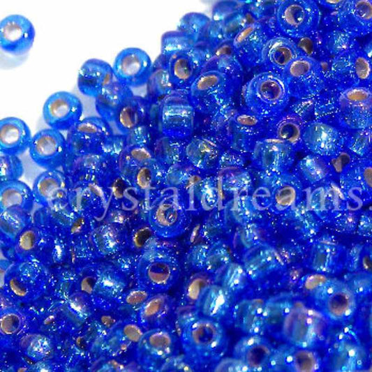 8/0 MIYUKI - rocalla - Sapphire Silver Lined AB - 1gr.  - Miyukilandia