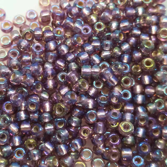 8/0 MIYUKI - rocalla - Smoky Amethyst AB Silver Lined - 1gr.  - Miyukilandia