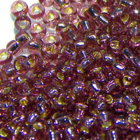 8/0 MIYUKI - rocalla - Smoky Amethyst Silver Lined - 1gr.  - Miyukilandia