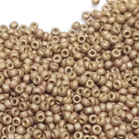 8/0 MIYUKI Rocalla Duracoat Galvanized Matte Champagne 1gr 4204F  - Miyukilandia