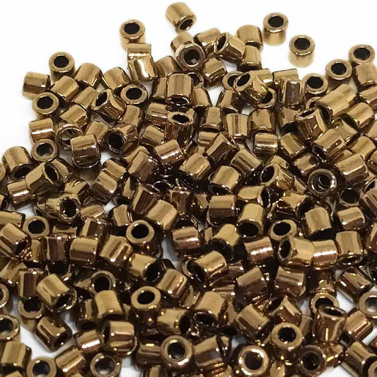 8/0 MIYUKI delica  - Metallic Dark Bronze - 1gr.  - Miyukilandia