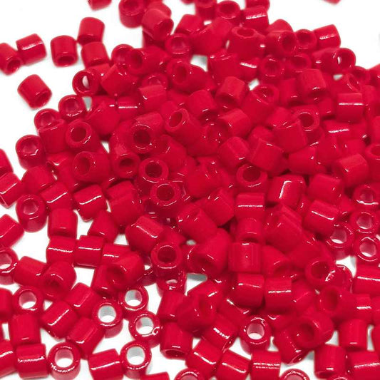 8/0 MIYUKI delica  - Opaque Red - 1gr.  - Miyukilandia