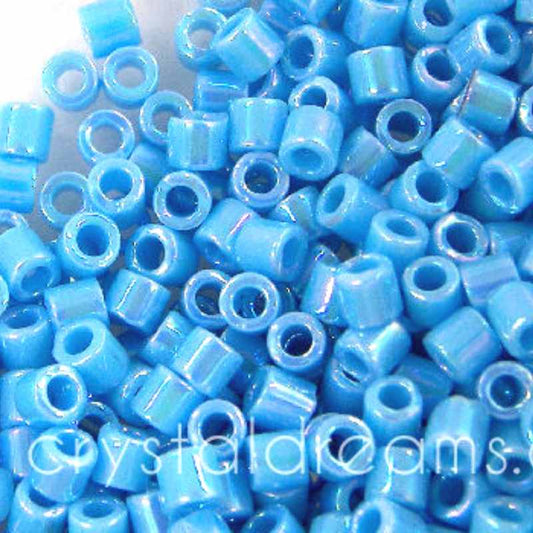 8/0 MIYUKI delica  - Opaque Turquoise Blue AB - 1gr.  - Miyukilandia
