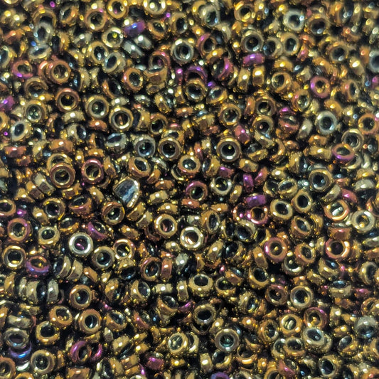 Abalorios miyuki distanciadores Metallic gold iris