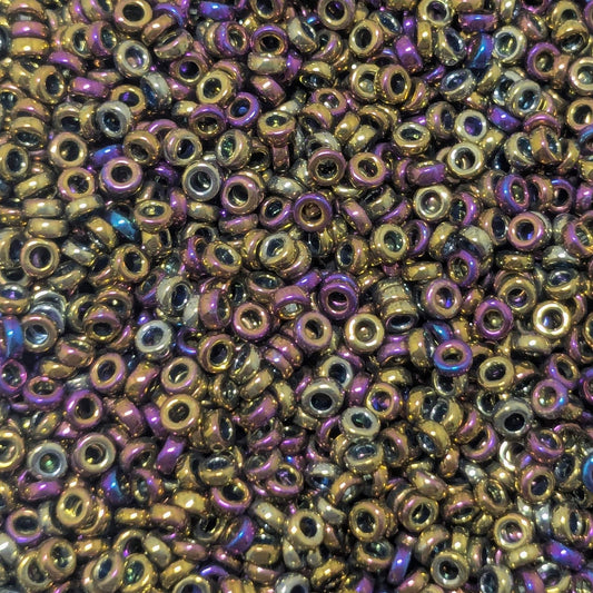 Distanciadores miyuki metallic gold iris