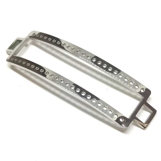 Base pulsera Centerline Rhodium Inox 47x13mm Aguj: 4x3mm  - Miyukilandia