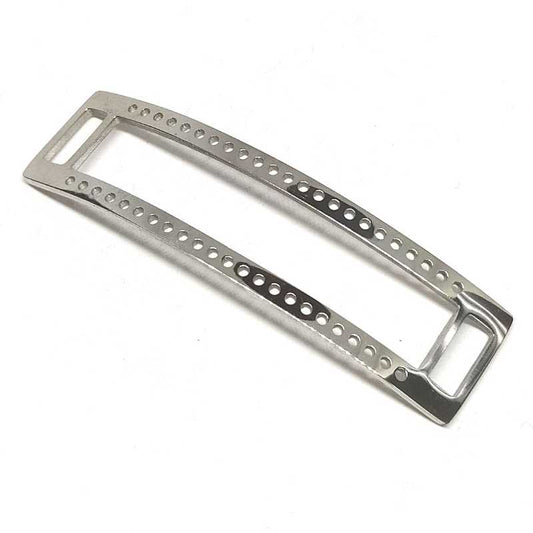 Base pulsera Centerline Rhodium Inox 47x13mm Agujero: 8x3mm  - Miyukilandia