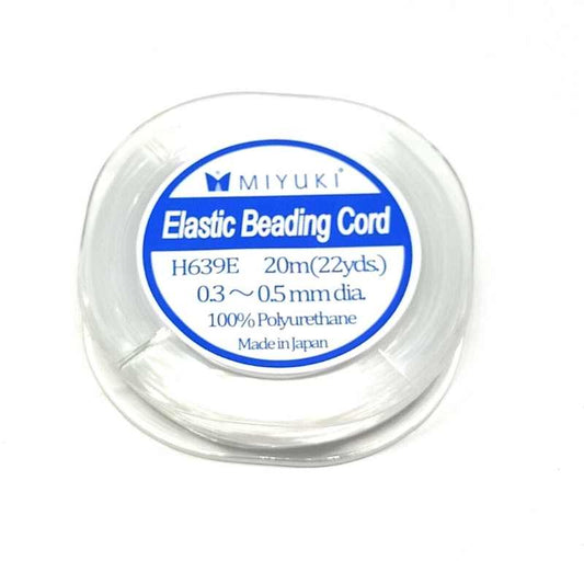 Bobina 20 metros de Elástico Crystal 0,3/0,5 mm 100% MIYUKI  - Miyukilandia
