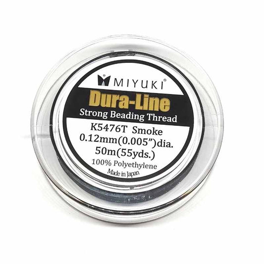Bobina 50 metros hilo Dura-Line Smoke 0,12mm  100% MIYUKI  - Miyukilandia
