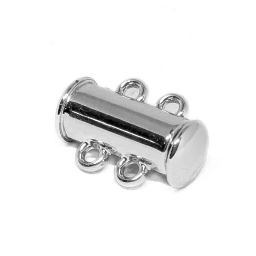 Cierre Magnetico - 4 anillas - 16x10x7mm - Platinum -  