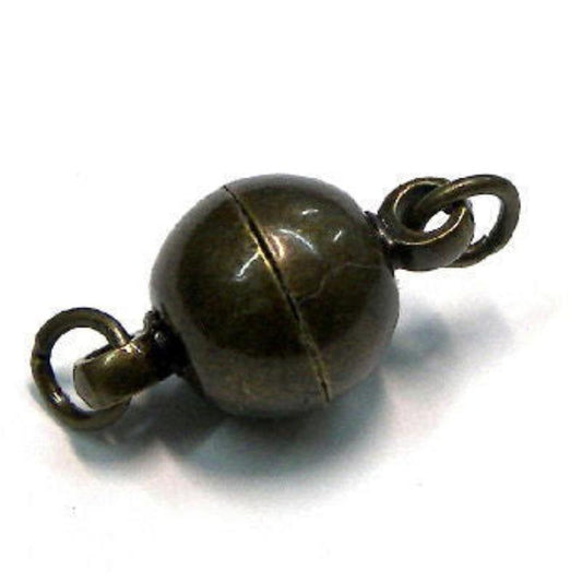 Cierre Magnetico 8mm con anillas - Color Bronce -  - Crystaldreams Abalorios