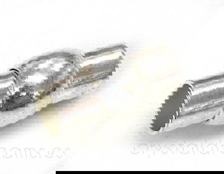 Cierre Magnetico Bola - 18mm - Agujero: 6mm - Silver -  - Crystaldreams Abalorios