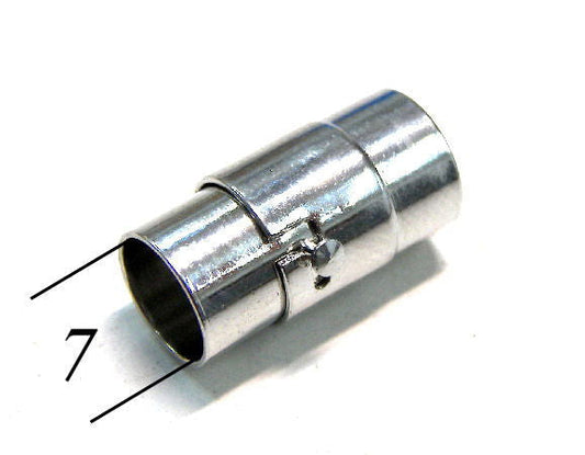 Cierre Magnetico con Seguro - 16,5mm - Agujero: 7mm - Platinum -  - Crystaldreams Abalorios