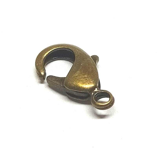 Cierre Mosqueton 12x7x3mm Agujero: 1mm Bronze  - Miyukilandia
