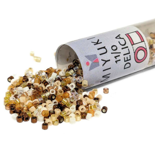 DB-MIX22 Tubo Miyuki Delica 11/0 Mix Honey Butter 7,2gr  - Miyukilandia