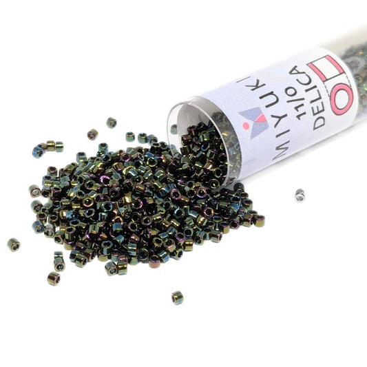 DB0003 Tubo Miyuki Delica 11/0 Green Iris 7,2gr.  - Miyukilandia