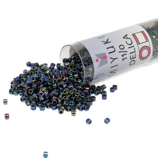 DB0005 Tubo Miyuki Delica 11/0 Medium Blue Iris 7,2gr  - Miyukilandia