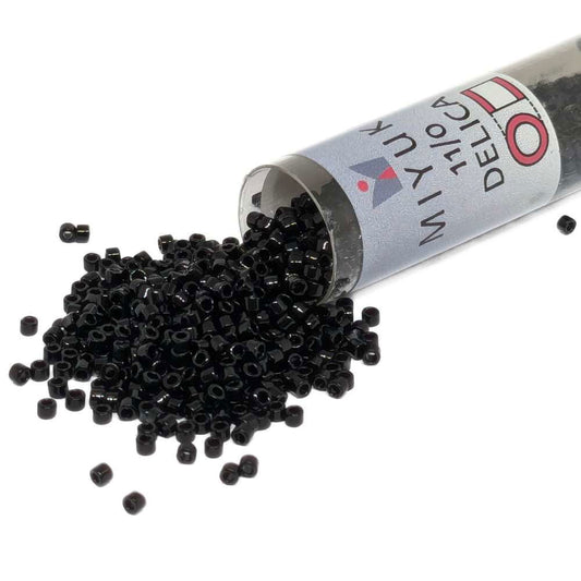 DB0010 Tubo Miyuki Delica 11/0 Opaque Jet 7,2gr  - Miyukilandia