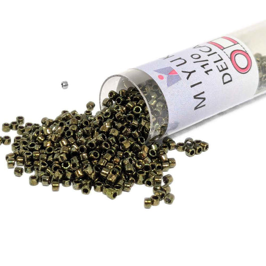 DB0011 Tubo Miyuki Delica 11/0 Metallic Olive 7,2gr  - Miyukilandia