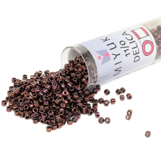 DB0012 Tubo Miyuki Delica 11/0 Metallic Raspberry 7,2gr  - Miyukilandia