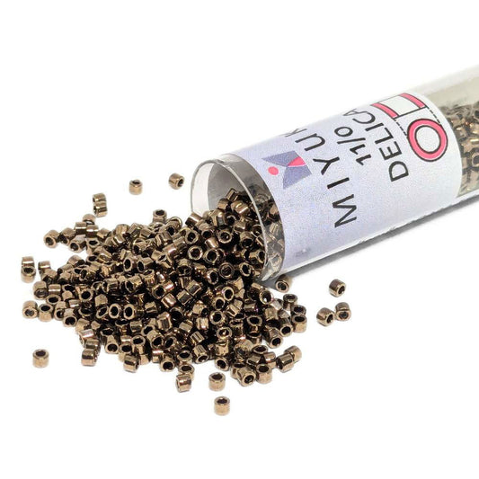 DB0022 Tubo Miyuki Delica 11/0 Metallic Bronze iris 7,2gr  - Miyukilandia