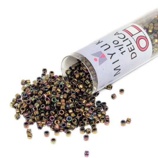 DB0023 Tubo Miyuki Delica 11/0 Metallic Light Bronze Iris 7,2gr  - Miyukilandia