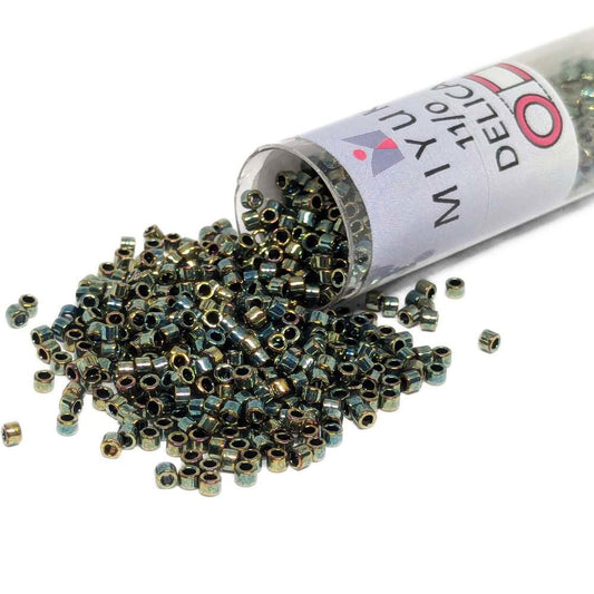 DB0024 Tubo Miyuki Delica 11/0 Metallic Green 7,2gr  - Miyukilandia