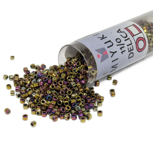 DB0029 Tubo Miyuki Delica 11/0 Metallic Golden Iris 7,2gr  - Miyukilandia