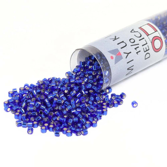 DB0047 Tubo Miyuki Delica 11/0 Silver Lined Cobalt 7,2gr  - Miyukilandia