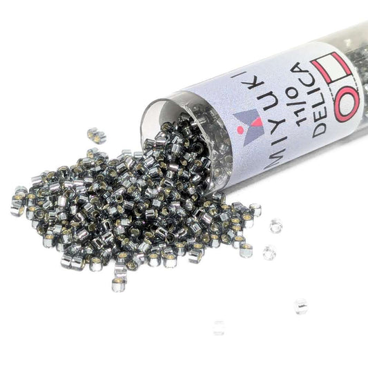 DB0048 Tubo Miyuki Delica 11/0 Silver Lined Gray 7,2gr  - Miyukilandia