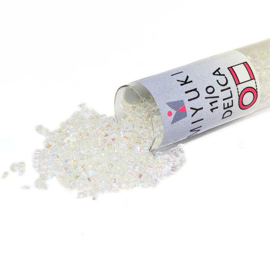 DB0051 Tubo Miyuki Delica 11/0 Crystal AB 7,2gr  - Miyukilandia