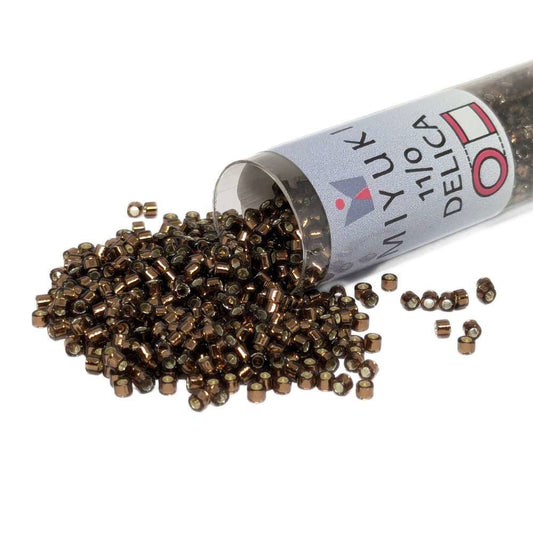 DB0150 Tubo Miyuki Delica 11/0 Silver Lined Brown 7,2gr  - Miyukilandia