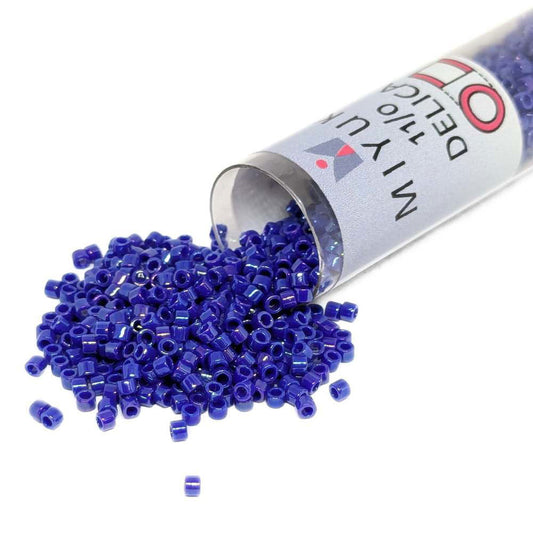 DB0216 Tubo Miyuki Delica 11/0 Opaque Royal Blue Luster 7,2gr  - Miyukilandia