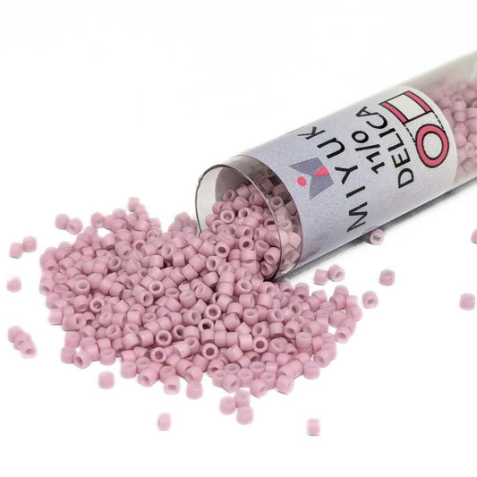 DB0355 Tubo Miyuki Delica 11/0 Matte Rose 7,2gr  - Miyukilandia