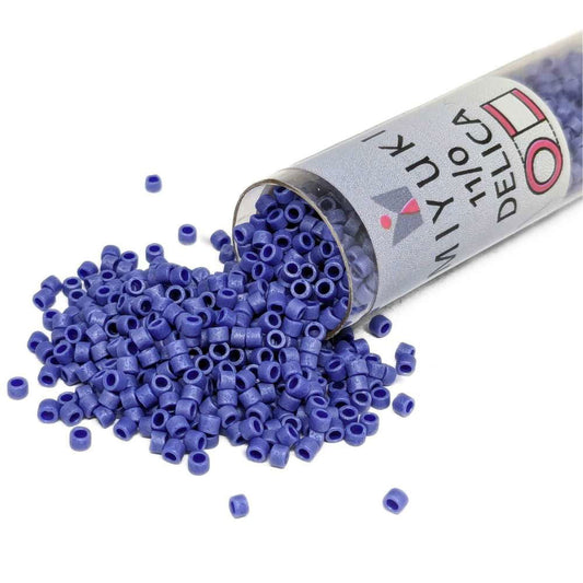 DB0361 Tubo Miyuki Delica 11/0 Matte Metallic Sapphire 7,2gr  - Miyukilandia