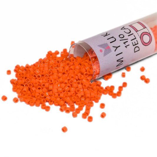 DB0722 Tubo Miyuki Delica 11/0 Opaque Orange 7,2gr. -  