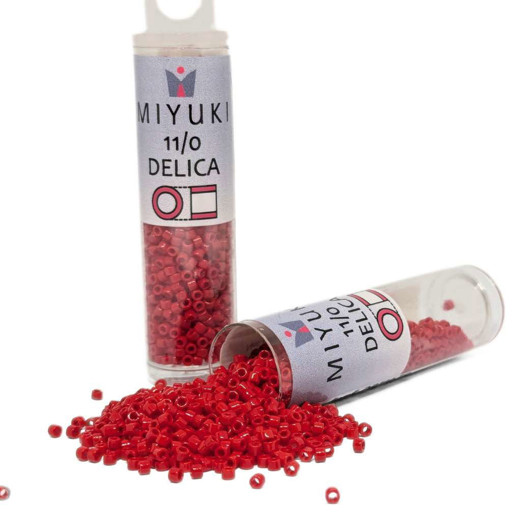 DB0723 Miyuki Delica Tube 11/0 Opaque Dark Cranberry 7.2gr