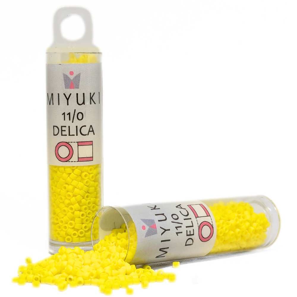 DB0751 Tubo Miyuki Delica 11/0 Matte Opaque Yellow 7,2gr. -  