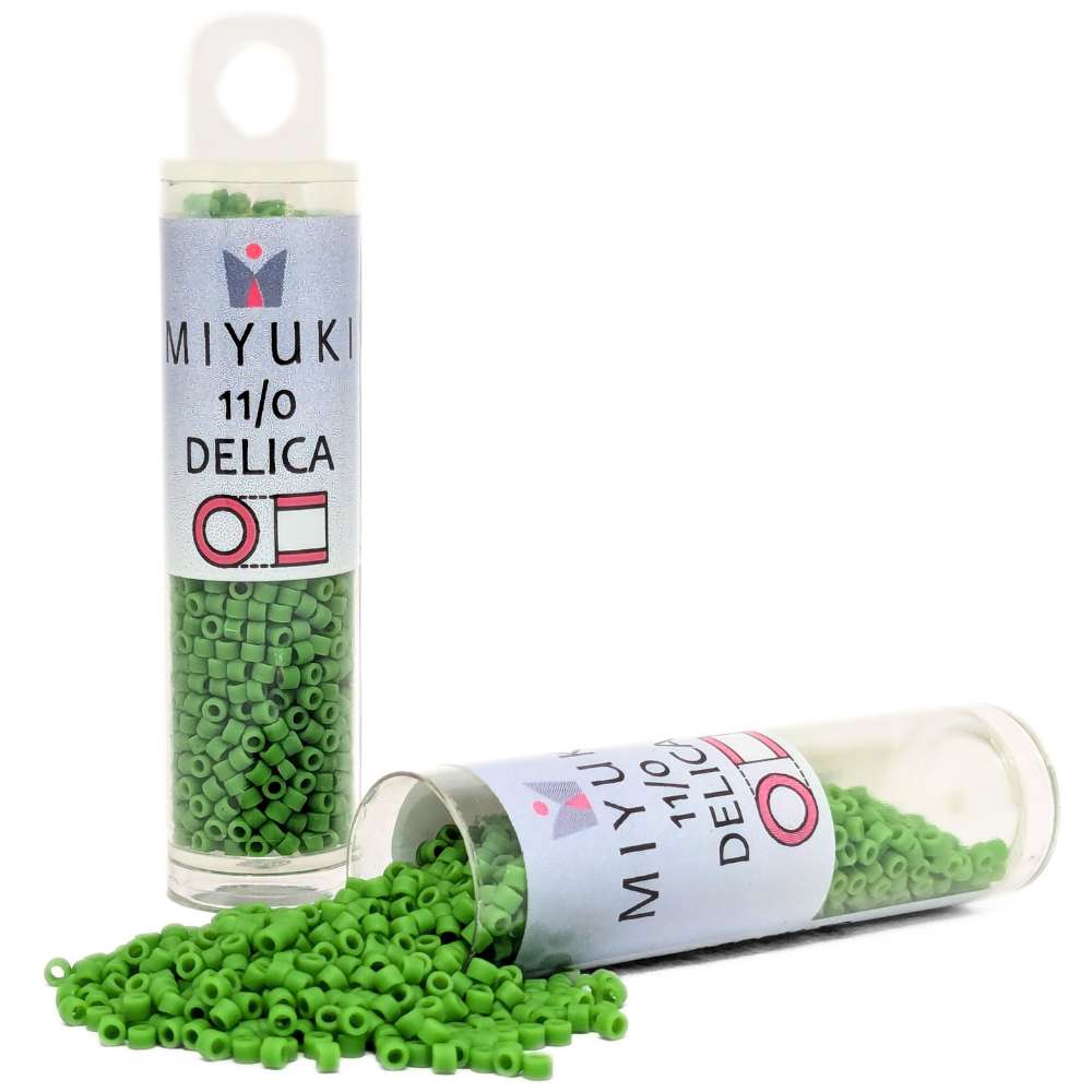 DB0754 Tubo Miyuki Delica 11/0 Matte Opaque Pea Green 7,2gr. -  