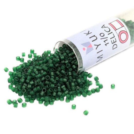 DB0767 Tubo Miyuki Delica 11/0 Matte Forest Green 7,2gr.  - Miyukilandia