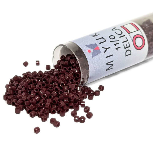 DB1134 Tubo Miyuki Delica 11/0 Opaque Currant 7,2gr  - Miyukilandia