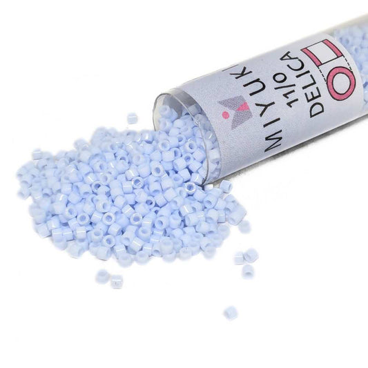 DB1497 Tubo Miyuki Delica 11/0 Opaque Light Sky Blue 7,2gr. -  